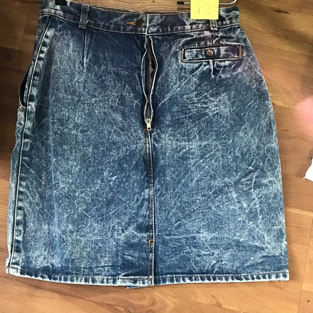 Vintage 80's Denim Midi Skirt-Size 34 which is 14